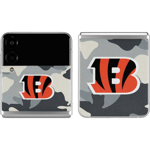 NFL Cincinnati Bengals Camo Galaxy Z Flip4 5G Skin
